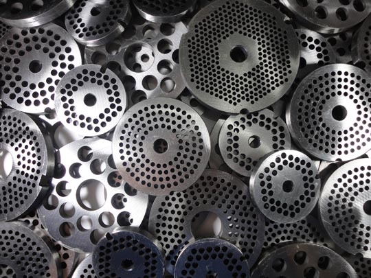 Discos moedores de carne em aço inox